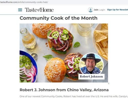 Bob is featured this month in Taste of Home’s Community Cook Spotlight