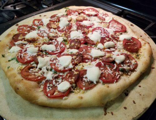Spinach and Garlic White Pizza
