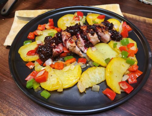 Grilled Duck Breast with Cherry Port Sauce