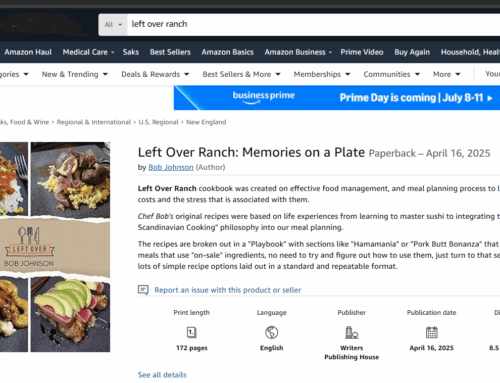 The Left Over Ranch Cookbook is available for purchase on Amazon!