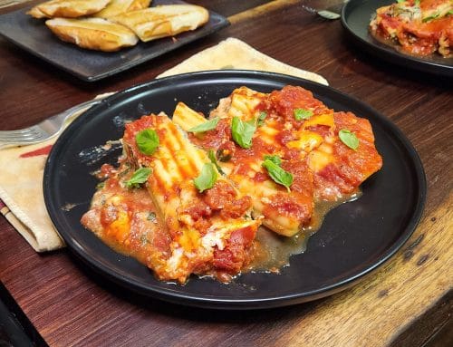 Spinach and Mushroom Manicotti